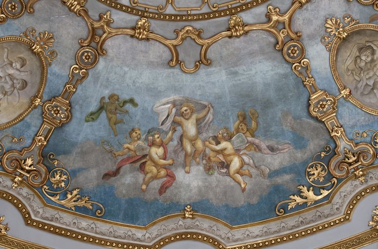 Piacenza, Teatro Municipale, particolare del velario (foto Andrea Scardova, IBC) 2016